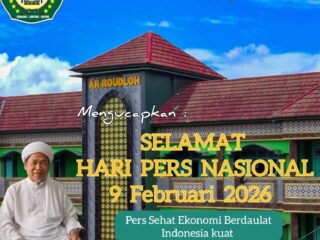 Pimpinan Pesantren Ar-Roudloh Babadan Limpung Batang, KH Ahmad Sholeh.MS Mengucapkan Selamat Hari Pers Naasonal 2026